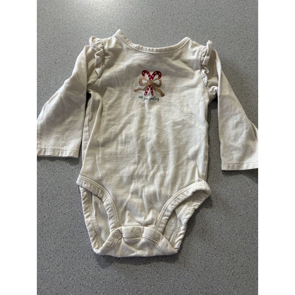 Carter's Christmas Outfit with Red Waffle Leggings Size: 3 Months - Picture 2 of 7